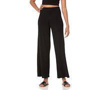 The Drop Catalina Pantalón de Deporte Acanalado sin Cierre para Mujer, Negro, 5XL Grande