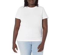 The Drop Courtney Camiseta pequeña de manga corta de punto con cuello redondo, Blanco, XXL