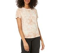 The Drop Courtney Camiseta pequeña de manga corta de punto con cuello redondo para Mujer, Canela Tie Dye, XS