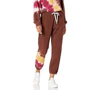The Drop Dina Pantalón Deportivo con Dobladillo Elástico y Forro Polar para Mujer, Marrón Chocolate, XL
