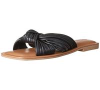 The Drop Ida Bow Sandalias Planas para Mujer, Negras, Talla 38,5