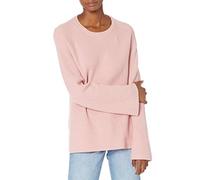 The Drop Jersey Acanalado con Abertura en la Espalda y Cuello Redondo (Disponible en Tallas Grandes) Mujer, Rosa Zephyr, M