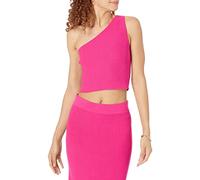 The Drop Jersey para Mujer, Kofi Corto Asimétrico, Rosa Chillón, S