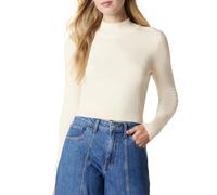 The Drop Jersey para Mujer, Maura de Manga Larga con Cuello Perkins, Blanco Whisper, M