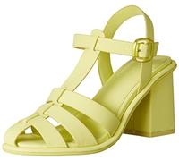 The Drop Jutta Fisherman Sandalias de Tacón Ancho para Mujer, Color Verde Ácido, Talla 37