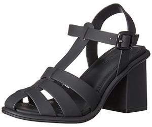 The Drop Jutta Fisherman Sandalias de Tacón Ancho para Mujer, Negras, Talla 40,5