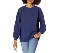 The Drop Kiko Suéter oversize con cuello redondo para Mujer, Azul, XXS