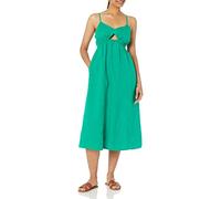 The Drop Maci Strappy V-neck Cut-out Smocked Back Midi Dress para Mujer, Verde Ultramarino, M
