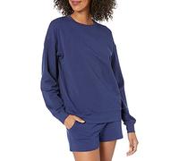 The Drop Margot Sudadera Holgada de Manga Larga con Hombros Caídos y Cuello Redondo para Mujer, Azul Marino, XS