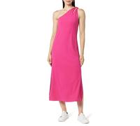 The Drop Mickey Loose-fit One-shoulder Cutout Rib Knit Maxi Dress para Mujer, Rosa Intenso, XS