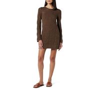 The Drop Micro Minivestido Laney de Ganchillo para Mujer, Café, XL