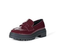 The Drop Mocasín Ryan para Mujer, con Suela con lengüetas, Charol borgoña, 35 EU