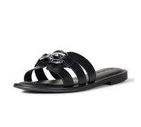 The Drop Monika Flat H-Band Slide Sandal Sandalia Plana, Cadena Negra, 38.5 EU