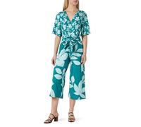 The Drop Mono Cruzado Coulotte con Estampado de Sombra de jardín Pantalones Casuales, Tropical Garden Shadow Print, XS
