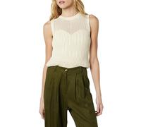 The Drop Mora Sleeveless Crochet Top Camisa, Blanco (Whisper White), XL