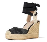 The Drop Mujer Zuki Alpargata con Cuña, Negro, 39 EU