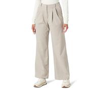 The Drop Pantalón Nancy de Pierna Ancha con Plisado Delantero para Mujer, Crema Jaspeado, S