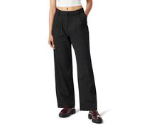 The Drop Pantalón Nancy de Pierna Ancha con Plisado Delantero para Mujer, Negro, XL