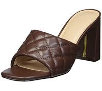The Drop Pattie Sandalias Destalonadas de Tacón de Bloque para Mujer, Quilted Chocolate, 37.5 EU