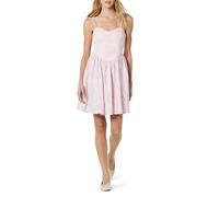 The Drop Perla Shaped Waist Mini Dress Vestidos, Estampado Floral Rosa Suave, XS