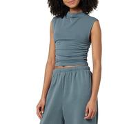 The Drop Raylen Blusa Fruncida sin Mangas para Mujer, Stormy Weather, XS