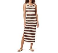 The Drop Ritu Crochet Maxi Dress para Mujer, Pointelle Neutral Stripe, 3XL Grande