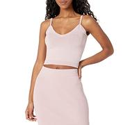The Drop Roni Top Corto de Punto de Tirantes con Escote en Pico para Mujer, Rosa Hielo, XL