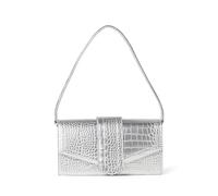 The Drop Safiya Bolso de Hombro con Solapa para Mujer, Plata, Talla Única