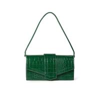 The Drop Safiya Bolso de Hombro con Solapa para Mujer, Verde Oscuro, Talla Única