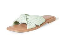 The Drop Sandalias para Mujer, Ida Planas con Lazo, Verde Menta, 38 EU