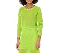 The Drop Top Asher Corto de Ganchillo y Manga Larga para Mujer, Lima, 3XL Grande