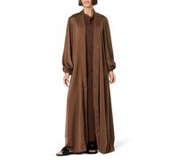 The Drop Vestido Maxi para Mujer, Estilo Túnica con Parte Delantera Abierta, por @withloveleena, Grano de Café (Coffee Bean), XL
