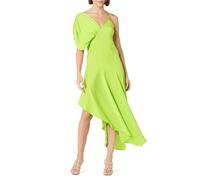 The Drop Vestido para Mujer, Bajo Asimétrico, Verde Lima, XXL Grande