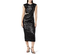 The Drop Vestido para Mujer, Padma Midi Lentejuelas Detalle Cut-Out, Plata, S