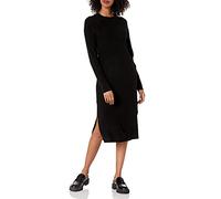 The Drop - Vestido Renata para mujer, corte midi, en canalé, S (color negro)