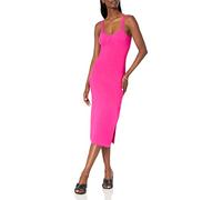 The Drop Vestido Sylvia Midi de Punto para Mujer, Rosa Chillón, 3XL Grande