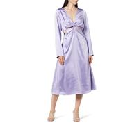 The Drop Violeta Vestido Largo Cut-Out de Seda para Mujer, Lavanda Digital, XS