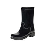 The Drop Women's Botas de agua de caña media Stella, negro, 41