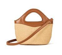 The Drop Xiomara Mini Tote Bolsa de Mano, Rafia Natural, One Size