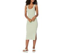 The Drop Yasmin Vestido Midi de Tirantes de Punto de Canalé para Mujer, Salvia del desierto, 5XL Grande