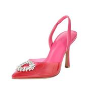The Drop Zapatos para Mujer, Klara de Tacón, con Puntera Transparente en Punta, Rosa Chillón Transparente, 38 EU