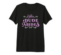 The Dude Abides Vintage Design For Film Loving Bowler Camiseta Premium