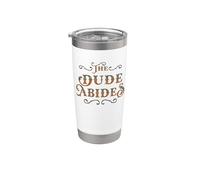 The Dude Abides Vintage Design For Film Loving Bowler Vaso térmico de acero inoxidable de doble pared
