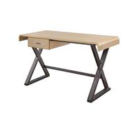 The Durable Appearance Supported by The Golden Aluminum Top and Metal Feet The Desk Golden Aluminum Craft Desk Study Desk with Storage