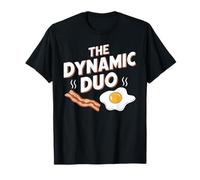 The Dynamic Duo Bacon Eggs, Divertido Amante del Desayuno Camiseta