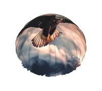 The Eagle Flies Bravely In The Sky - Gorro de ducha de doble capa para mujer, reutilizable, adecuado para bañarse en spa