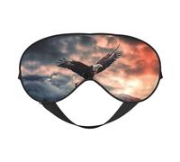 The Eagle Flies Bravely in The Sky - Máscara de ojos opaca suave de doble cara para relajación, presión cero