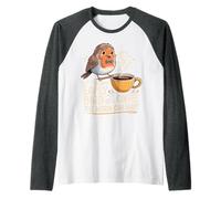 The Early Bird Gets Coffee The Worm Can Wait |- Camiseta Manga Raglan