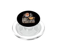 The Early Bird Gets Coffee The Worm Can Wait |- PopSockets PopGrip para MagSafe