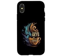 The Early Bird Gets The Good Coffee Lover Design Carcasa para iPhone X/XS